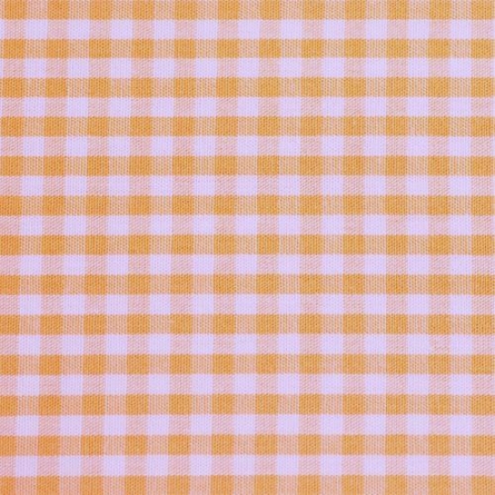 Baumwolle Webware - Vichy Karo - 2 mm - Weiß/Apricot