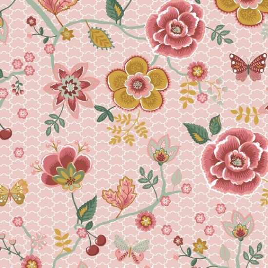 Baumwolle Popeline - Happy Feelings - Altrosa