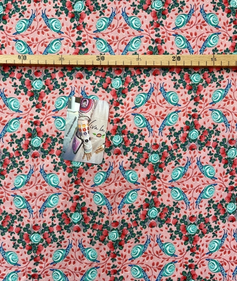 Baumwolle Patchwork - Odile Bailloeul - Land Art 2  - Rosa Rosen