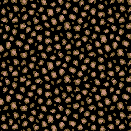 Baumwolle Popeline - Animal Leo - Schwarz