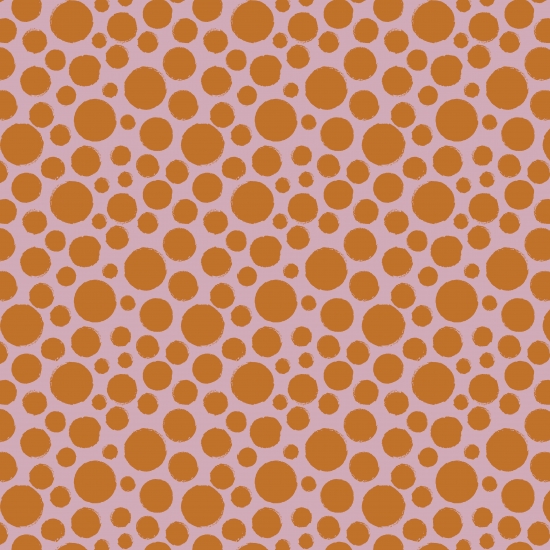 Baumwolle Popeline - Big Dots - Orange - Reststück ca. 75cm