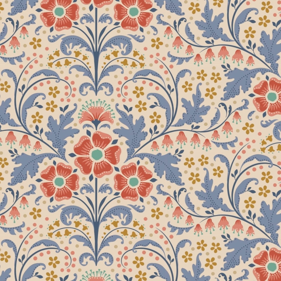 Tilda Patchwork Stoff Baumwolle - Hometown - Elanora Blue