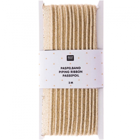 RICO DESIGN Paspelband  1CM X 3M - Gold