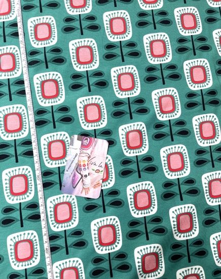 Albstoffe - Hamburger Liebe - Jersey - Sweet Home - Annas House - Grün