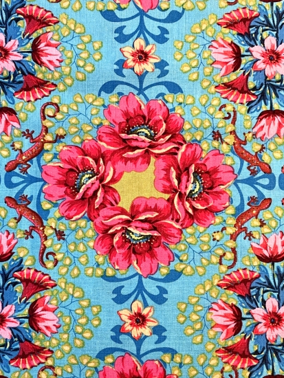 Baumwolle Patchwork - Odile Bailloeul - Gecko - Turquoise