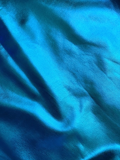 Folienjersey - Glitzer - Uni - Metallic Türkis