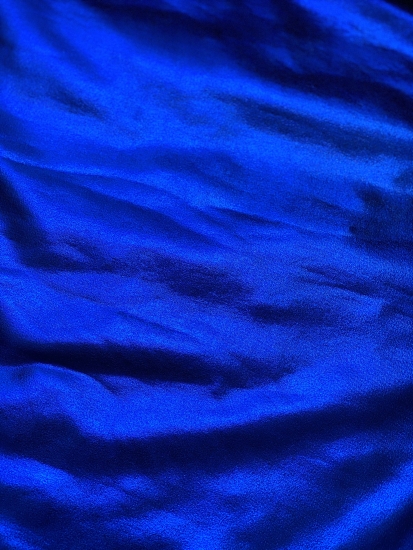 Folienjersey - Glitzer - Uni - Metallic Blau