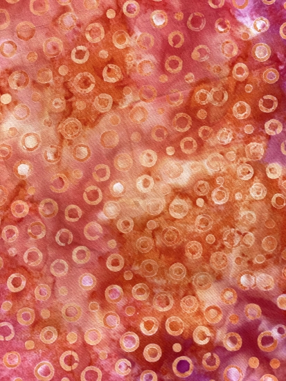 Baumwolle Patchwork - Batik - Circles - Orange