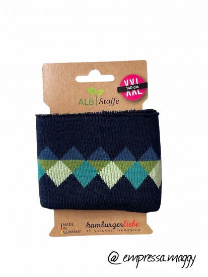 Bündchen Albstoffe - CUFF ME - Hamburger Liebe - BLISS - Dunkelblau