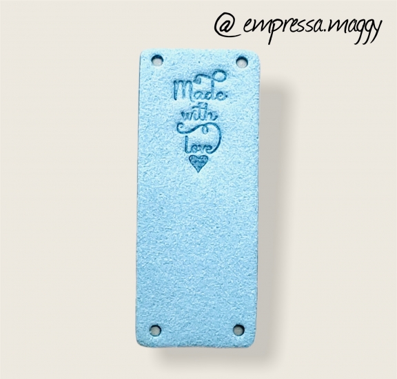 Falzlabel - Made With Love - Hellblau