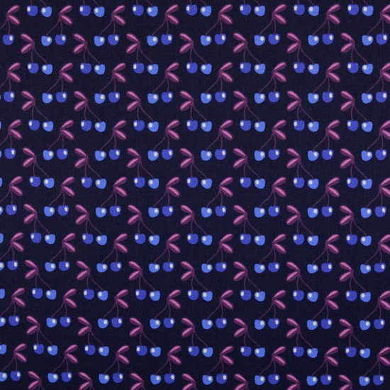 Hamburger Liebe - Very Cherry - Baumwoll Twill Druck laminiert - Navi