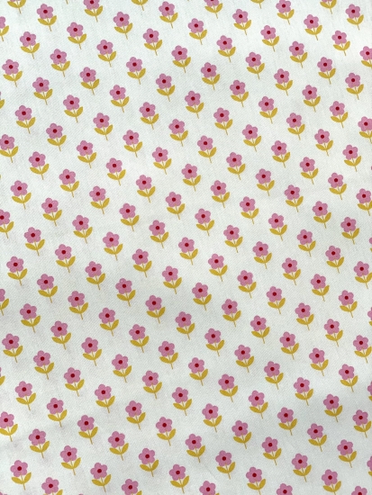 Baumwolle Fiona Hewitt - POPLIN - RASPBERRY FLOWER - Weiß