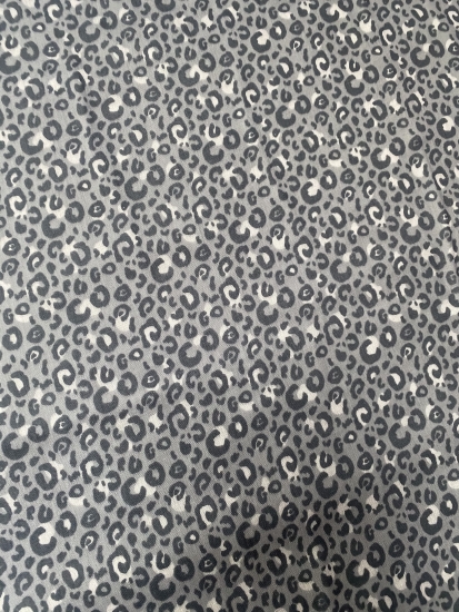 Musselin Baumwolle Panther - Grau