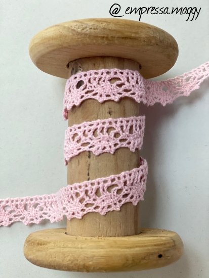 Klöppelspitze - 15 mm - Rosa