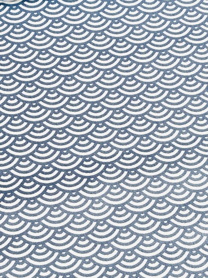 Baumwolle Swafing - Muscheln - Rauchblau - Reststück ca. 240 cm