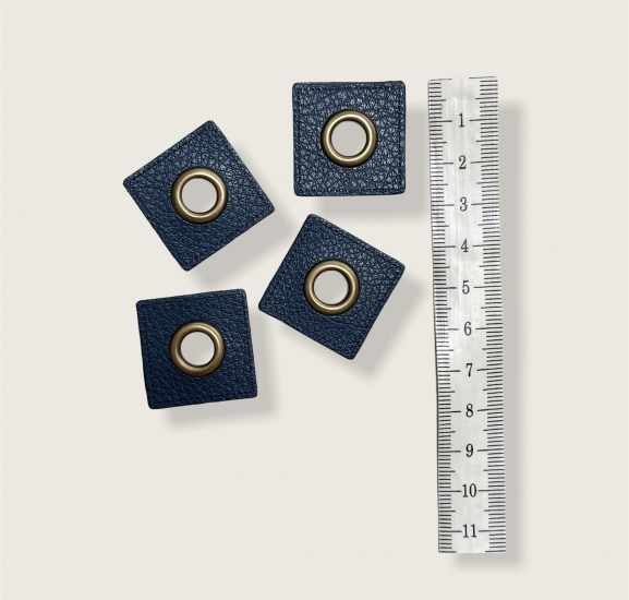 Patch (Quadrat) mit Öse Messing - Navi