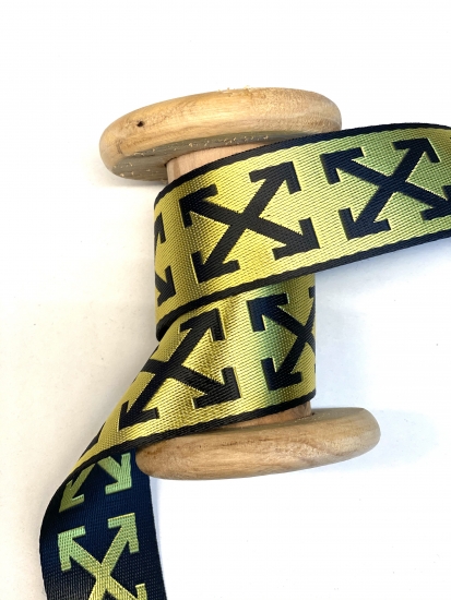 Gurtband - Glanz Kreuz - Gelb