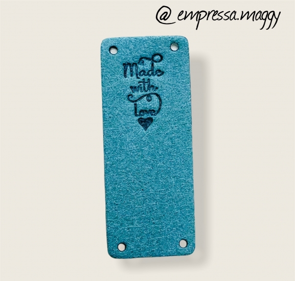 Falzlabel - Made With Love - Blau