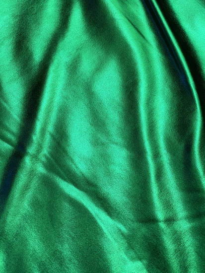 Folienjersey - Glitzer - Uni - Metallic - Grün