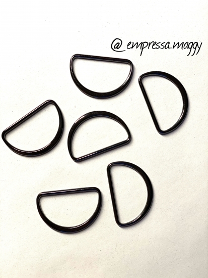 Metall D-Ringe 40 mm (Anthrazit)