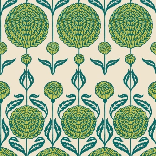 Patchwork Baumwolle - Birch Farm by Joel Dewberry - Chrysanthemum Blooms