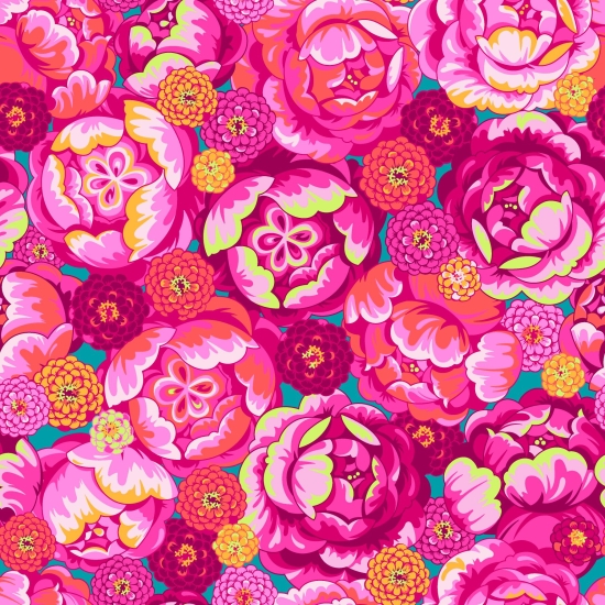 Patchwork Baumwolle - Stacy Peterson -  Belle Epoque - Bourgeois Bloom - Magenta