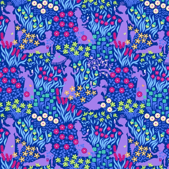Patchwork Baumwolle - Stacy Peterson -  Belle Epoque - Vanity Garden - Purple