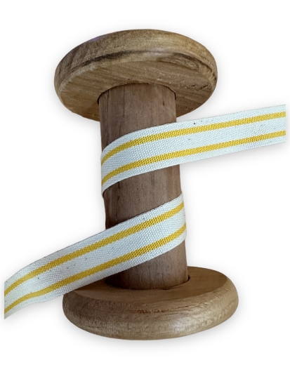 Baumwollband French Stripes - Gelb
