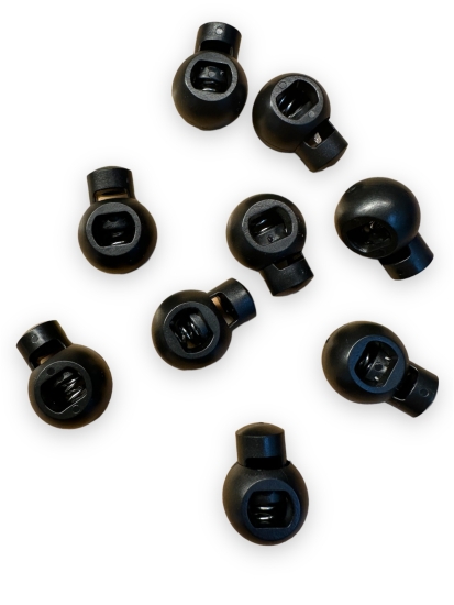 Kordelstopper Kugel - Schwarz